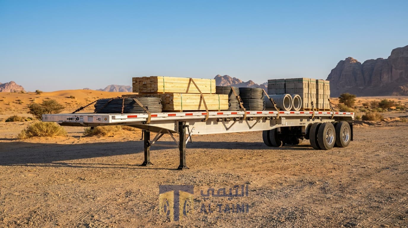 Flatbed Trailer available for rent in Saudi Arabia — Al Taimi Construction