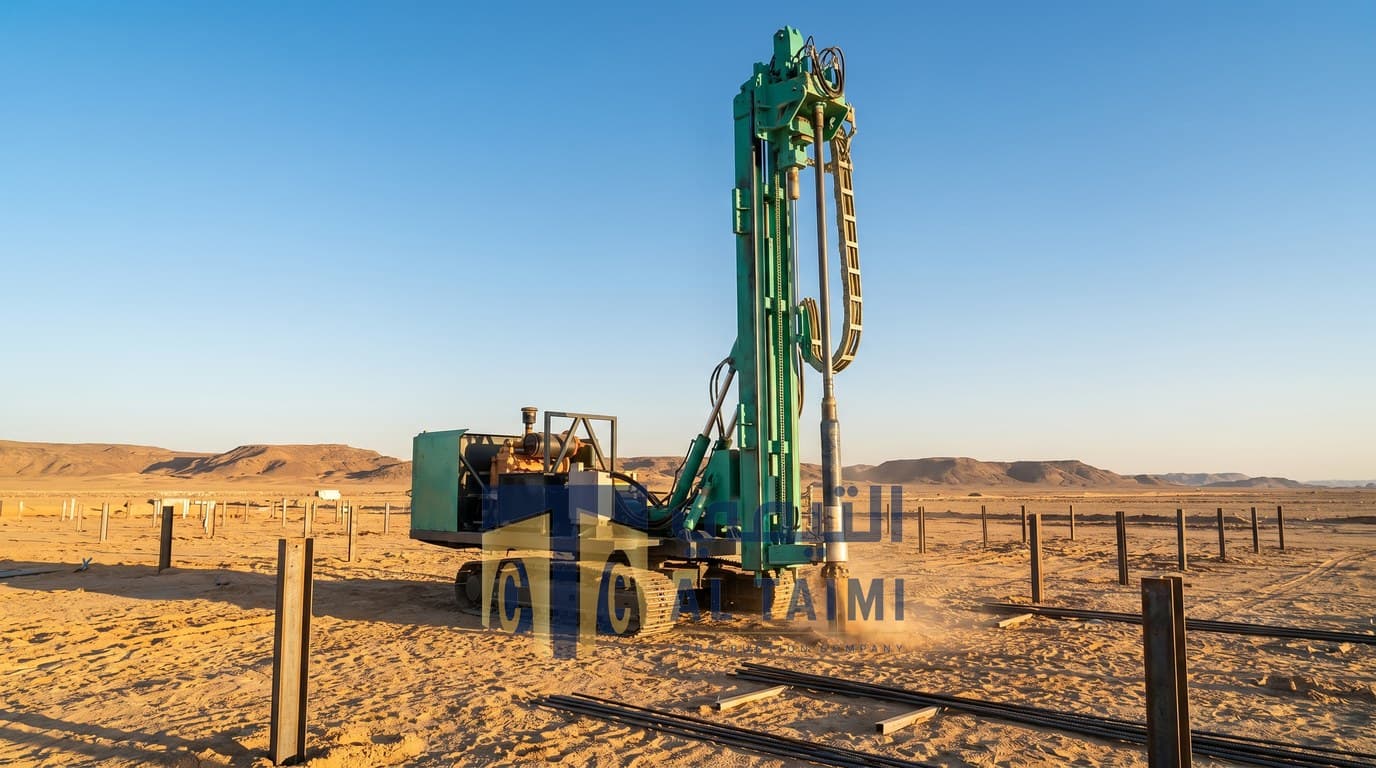 Solar Pile Driver available for rent in Saudi Arabia — Al Taimi Construction