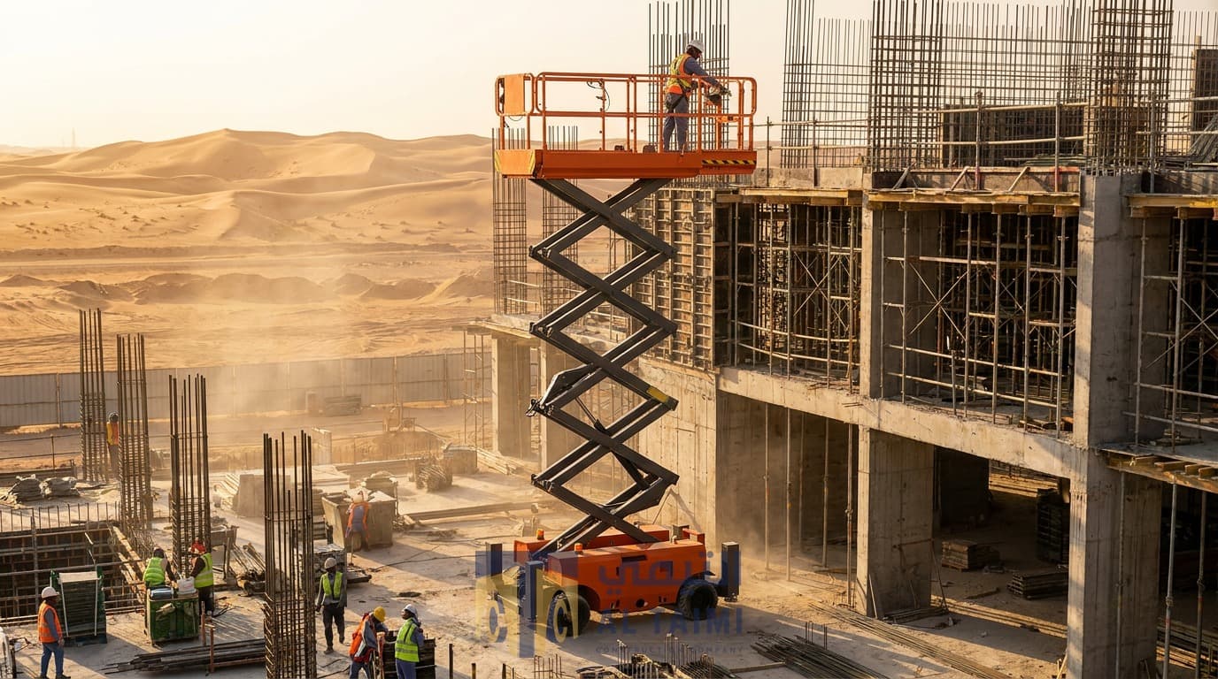 Scissor Lift available for rent in Saudi Arabia — Al Taimi Construction
